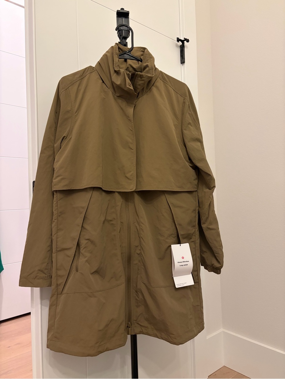 NWT Lululemon Always Effortless Long Jacket Sz 6- olive color